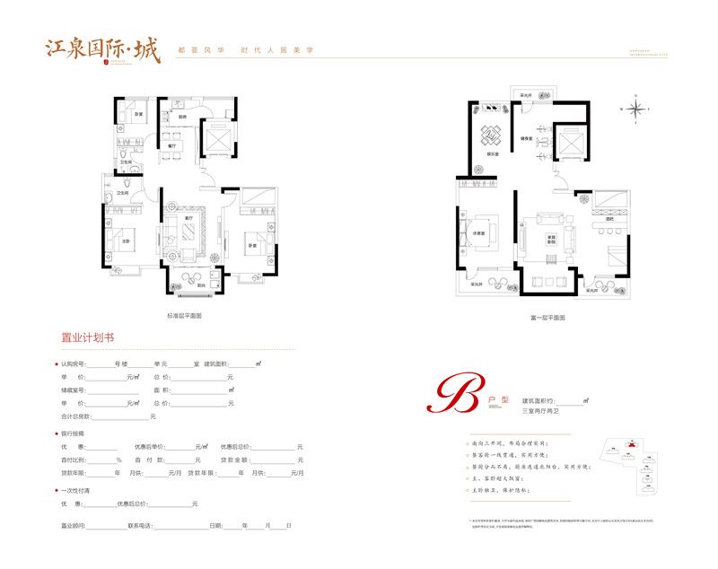 江泉國際·城 B戶型圖