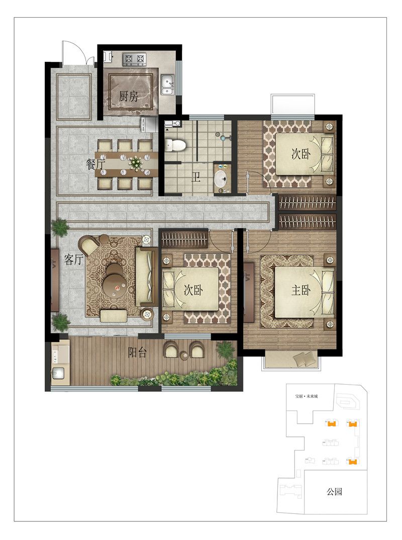 未來(lái)城·中央公園 A1戶型圖