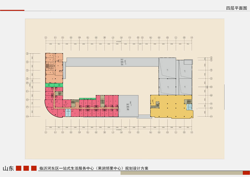 果潤(rùn)?quán)徖镏行?四層平面戶型圖