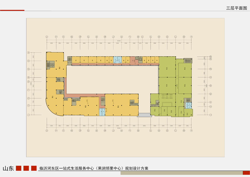 果潤(rùn)?quán)徖镏行?三層平面戶型圖