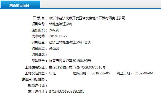 12月下旬臨沂共16項目獲預(yù)售證 共批準34棟樓