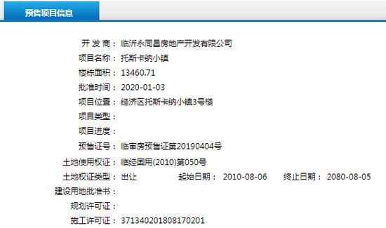 1月上旬臨沂共20項目獲預售證 共批準42棟樓