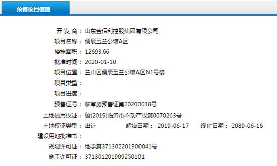 1月上旬臨沂共20項目獲預售證 共批準42棟樓