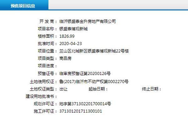 4月下旬臨沂共31項目獲預(yù)售證 共批準(zhǔn)78棟樓