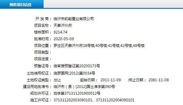 5月上旬臨沂共22項目獲預售證 共批準48棟樓