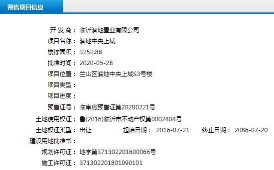 5月下旬臨沂共24項目獲預售證 共批準56棟樓