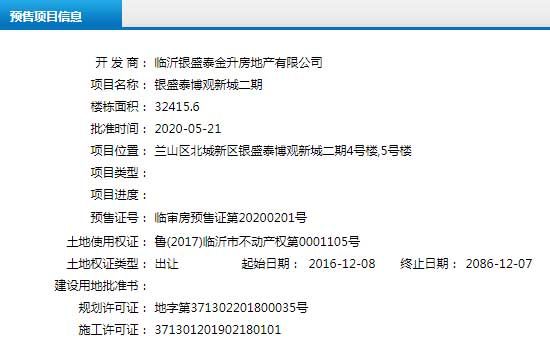 5月下旬臨沂共24項目獲預售證 共批準56棟樓