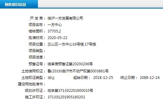 5月下旬臨沂共24項目獲預售證 共批準56棟樓