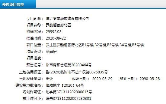 9月下旬臨沂共38項目獲預售證 共批準123棟樓