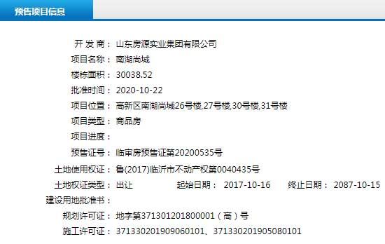 10月下旬臨沂共30項目獲預(yù)售證 共批準(zhǔn)85棟樓