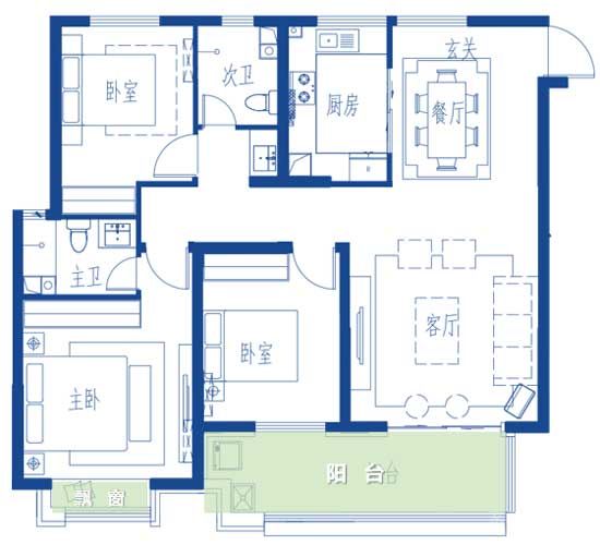 御山河142㎡三室全能戶型，限時(shí)優(yōu)惠98萬(wàn)