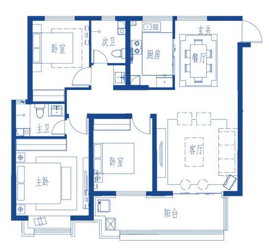 御山河142㎡三室全能戶型，限時(shí)優(yōu)惠98萬(wàn)